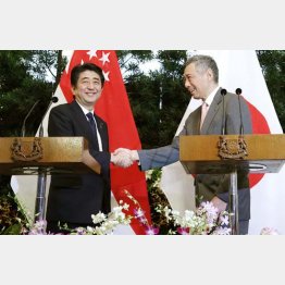 シンガポールのリー首相を訪問／（ＡＰ）