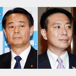 民主党の海江田代表（左）と前原元代表／（Ｃ）日刊ゲンダイ