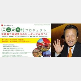 写真左：パソナグループHPから、右：南部靖之代表／（Ｃ）日刊ゲンダイ