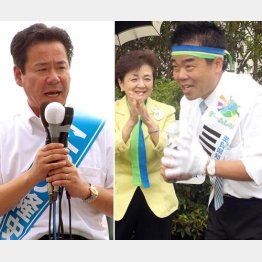 小鑓候補と三日月候補／（Ｃ）日刊ゲンダイ