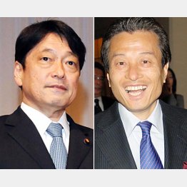 小野寺防衛相（左）とパソナ・南部代表／（Ｃ）日刊ゲンダイ