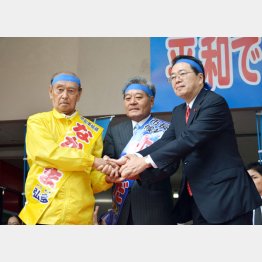県民の誤解は承知の上（仲井真、与世田、斉藤の３氏）／（Ｃ）日刊ゲンダイ