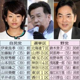 鈴木貴子、枝野幸男、浅尾慶一郎各議員／（Ｃ）日刊ゲンダイ