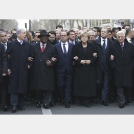 各国首脳が連帯した／（Ｃ）ＡＰ