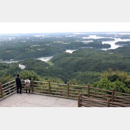 横山展望台から望む賢島（Ｃ）日刊ゲンダイ