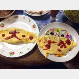 まいさんの娘が作ったオムレツ（提供写真）