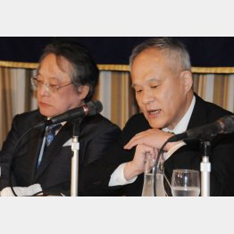 再反論した小林氏と長谷部氏（右）／（Ｃ）日刊ゲンダイ