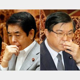 下村文科相と礒崎首相補佐官（Ｃ）日刊ゲンダイ