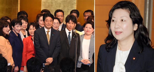 出陣式は野田氏（右）を除く全議員へ招待状を送付／（Ｃ）日刊ゲンダイ