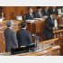 牛歩に踏み切ったのは山本太郎議員（右端）だけだった（Ｃ）日刊ゲンダイ