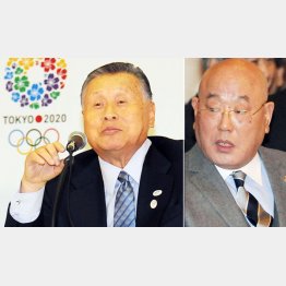 森喜朗元首相（左）と飯島勲氏（Ｃ）日刊ゲンダイ