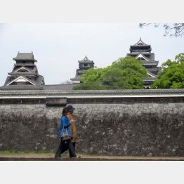 熊本城の３つの高層やぐら（Ｃ）日刊ゲンダイ
