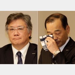 旭化成建材・前田社長（左）と旭化成・浅野社長（Ｃ）日刊ゲンダイ