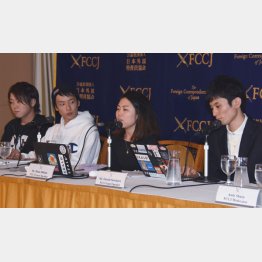 「政治家を動かしたい」と語ったシールズのメンバー（Ｃ）日刊ゲンダイ