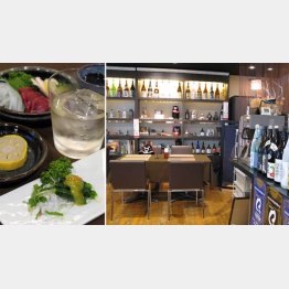 ＡＳＯＢＩ・Ｂａｒ（右）と「ほろ酔いセット」（Ｃ）日刊ゲンダイ