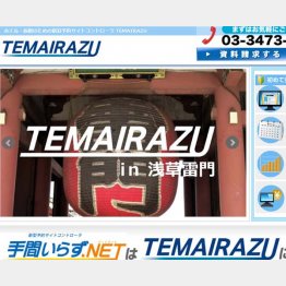 稼ぎ頭のサイト（「TEMAIRAZU」のHPから）