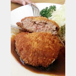 デミグラスソースの海に浮かぶメンチ（Ｃ）日刊ゲンダイ