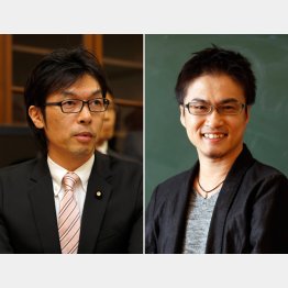 松田公太参院議員（左）と乙武洋匡氏（Ｃ）日刊ゲンダイ