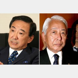 丸紅朝田会長（左）と勝俣相談役（Ｃ）日刊ゲンダイ