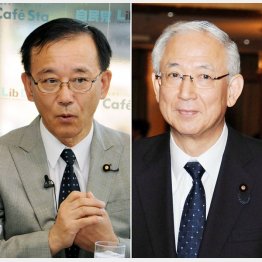 自民党の谷垣幹事長（左）と公明党の井上幹事長（Ｃ）日刊ゲンダイ