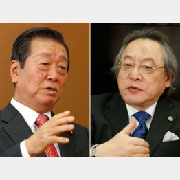 小沢一郎氏（左）と小林節氏（Ｃ）日刊ゲンダイ