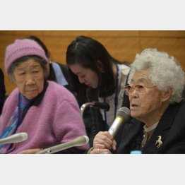 「間違っている」と会見を開いた元慰安婦たち（Ｃ）日刊ゲンダイ