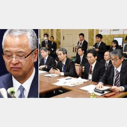 野党議員からの追及でついに“落ちた”（左は甘利前大臣）／（Ｃ）日刊ゲンダイ