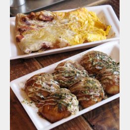 たこ焼きといか焼き（奥）（Ｃ）日刊ゲンダイ