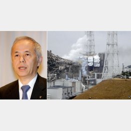 ５年後発見の白々しさ（東京電力の広瀬社長と２０１１年３月１５日の福島原発）／（東京電力提供）