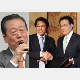 小沢一郎氏（左）は新党に合流するのか（Ｃ）日刊ゲンダイ