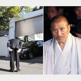 山口組総本部（右は篠田建市６代目山口組組長）／（Ｃ）日刊ゲンダイ