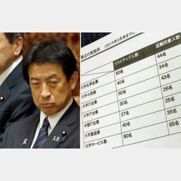 テンプは２７２人の社員のリストラを支援（左は明確な答弁を避けた塩崎大臣）／（Ｃ）日刊ゲンダイ