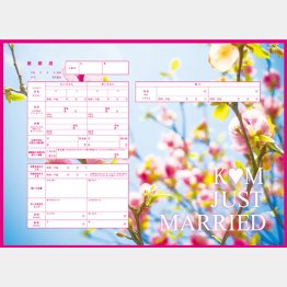 手作り婚姻届（提供写真）