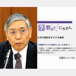 「バズーカ」失敗も責任は取らず…／（右は日本銀行HPから）