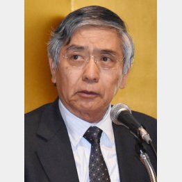 バケツの底が抜けた（黒田日銀総裁）／（Ｃ）日刊ゲンダイ