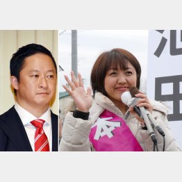 野党統一候補の池田真紀候補（右）と町村氏後継の和田義明候補／（Ｃ）日刊ゲンダイ