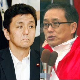 ２６７万円の”使途不明金”を指摘された岸信夫議員（左）と怪しい「会議費」支出の江島潔議員／（Ｃ）日刊ゲンダイ