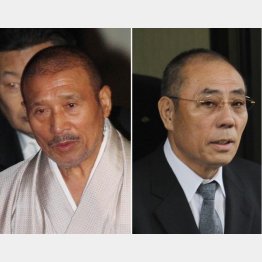 ６代目山口組組長司忍と神戸山口組組長井上邦雄（Ｃ）日刊ゲンダイ