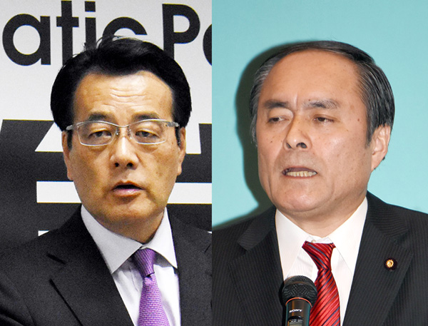 民進党にすがった社民党吉田党首（右）／（Ｃ）日刊ゲンダイ