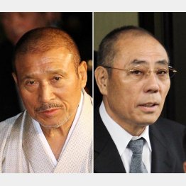 山口組６代目の司忍組長（左）と神戸山口組の井上邦雄組長（Ｃ）日刊ゲンダイ