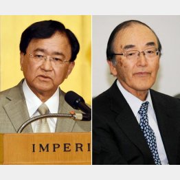 同友会の小林喜光代表幹事（左）と日商の三村明夫会頭（Ｃ）日刊ゲンダイ