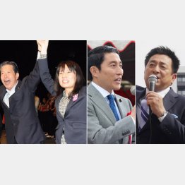 山口代表と高瀬弘美・大家敏志・古賀之士（提供写真）