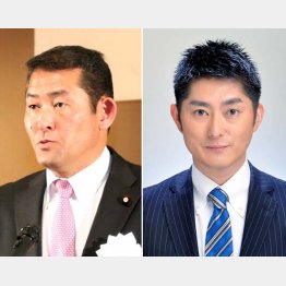 元巨人の石井浩郎（左）と松浦大悟／（提供写真）