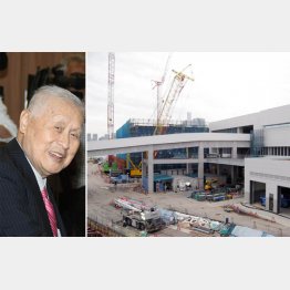 豊洲新市場は11月7日に開場予定（左は森喜朗元首相）／（Ｃ）日刊ゲンダイ