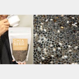水につけると膨らんでトロッとするチアシード（Ｃ）日刊ゲンダイ