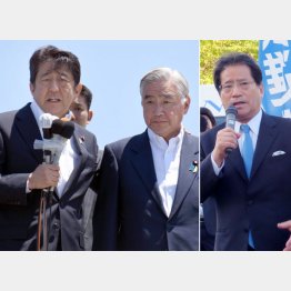 必死の岩城光英（左写真・右）と一歩リードの増子輝彦／（Ｃ）日刊ゲンダイ