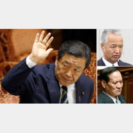安倍政権の閣僚は見返りをもらうのが当たり前？（左から時計回りに森山農相、甘利前大臣、西川元大臣）／（Ｃ）日刊ゲンダイ