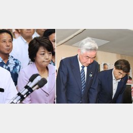 落選した島尻沖縄北方担当相（左）と岩城法相／（Ｃ）日刊ゲンダイ