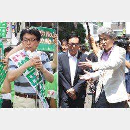 増田氏（左）と鳥越氏（右）／（Ｃ）日刊ゲンダイ