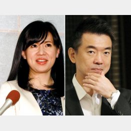 上西小百合議員と橋下徹前大阪市長（Ｃ）日刊ゲンダイ